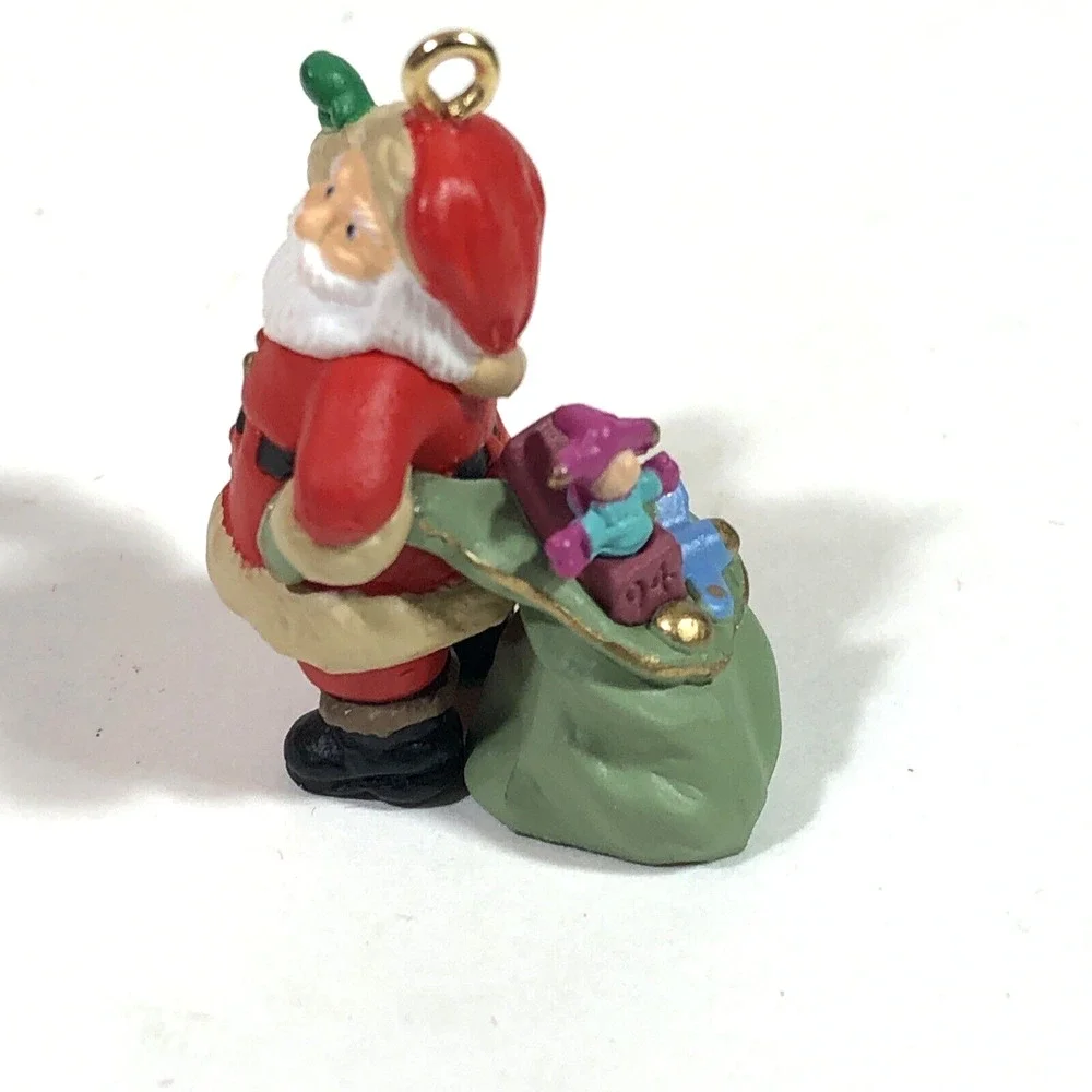 Hallmark Keepsake Miniature Ornament Jolly Visitor Santa Vintage 1994 Box Tiny